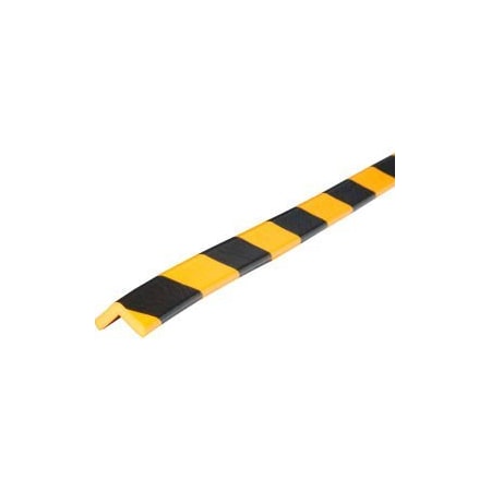 IRONGUARD Knuffi 90-Degree Shelf Bumper Guard, Type E, 39-3/8"L x 1"W, Yellow/Black, 60-6742 60-6742